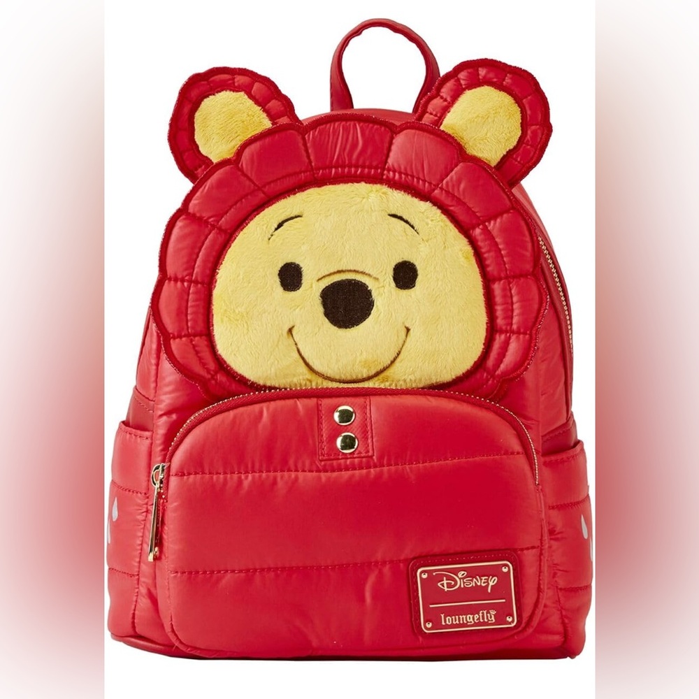 Loungefly Disney Winnie the Pooh puffer jacket backpack.